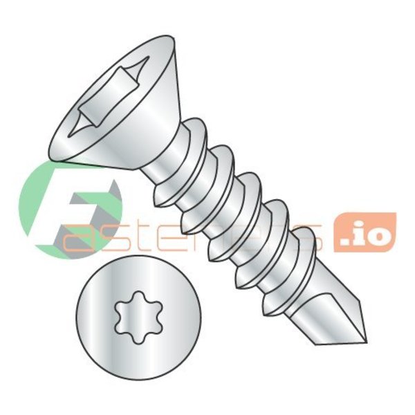 Newport Fasteners Self-Drilling Screw, #14 x 4-1/2 in, Zinc Plated Steel Flat Head Torx Drive, 500 PK 405799